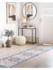 Beliani Kurzflor GORDES in Beige/Blau - (W) 80 x (L) 300 cm