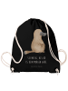 Mr. & Mrs. Panda wander rucksack Schnabeltier Mut mit Spruch in Schwarz