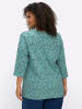sheego 3/4-Arm-Shirt in salbei-rauchblau-bedruckt
