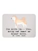 Mr. & Mrs. Panda Magnet Akita Inu Freund mit Spruch in Grau Pastell