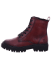 Bugatti Damenschnürrstiefel warm flach  in  Rot