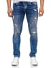 RESLAD Jeans Destroyed Stretch Denim in blau(2069)