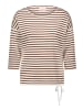 Betty Barclay Strickpullover mit U-Boot-Ausschnitt in Patch Cream/Brown