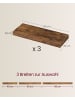 VASAGLE 3er-Set: Wandregal in vintage - (B)60 x (H)3.8 x (T)20 cm