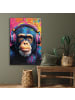 OnlyWow Metallbild Bunte Schimpanse