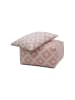 Kayoom Sitzkissen Unwind Pouf & Cushion Set 260 80 x 80 cm in weiß - pastellrosa