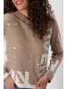 monari Pullover in milk chocolate gemustert