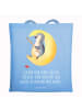 Mr. & Mrs. Panda Tragetasche Pinguin Mond mit Spruch in Sky Blue