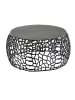 KADIMA DESIGN Couchtisch Metall 66x66x30 cm Sofatisch Aluminium Rund, in Schwarz