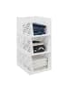 relaxdays 3 x Schrank Organizer in Weiß - (B)33,5 x (H)24,5 x (T)43,5 cm