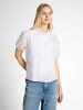TOM TAILOR Denim Bluse mit Stickerei in White