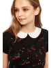 Pussy Deluxe Print-Shirt Falling Cherries Collar in schwarz/allover