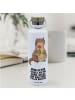 Mr. & Mrs. Panda Getränkeflasche Otter Blumenstrauß mit Spruch in Weiß