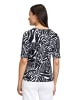 Betty Barclay Basic Shirt mit Rippenstruktur in Schwarz/Weiß