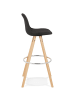 KADIMA DESIGN Barhocker Textil & Holz, Ergonomisch, 97 cm  hoch in Schwarz-Beige