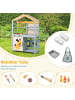 COSTWAY 2-IN-1 Matschküche Kinder Outdoor in Grau