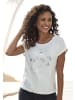 LASCANA Kurzarmshirt in creme