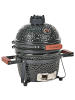 Beliani Holzkohlegrill KAMADO in Schwarz - (W) 54 x (H) 48 x (L) 35 cm