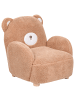 Beliani Kindersessel BOO in Braun/Braun - (W) 58 x (H) 56 x (L) 62 cm