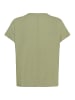 Kaffe Kurzarm-Bluse KAmilia Loose fit in Oil Green