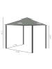 Outsunny Pavillon 296L x 296B x 265H cm Dunkelgrau