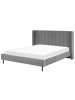 Beliani Doppelbett VILLETTE in Grau/Schwarz - (W) 205 x (H) 115 x (L) 222 cm