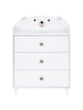 Beliani Kommode MIMILI in Weiß/Braun - (W) 60 x (H) 79 x (L) 30 cm