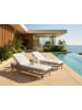 Beliani Gartenliege ZERI in Beige - (W) 65 x (H) 40 x (L) 201 cm