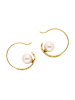 IZIA Women Earrings in Gold White
