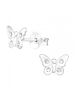 Alexander York Ohrringe, Ohrstecker SCHMETTERLING mit Kristall in 925 Sterling Silber, 2-tlg. in silver