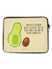 Mr. & Mrs. Panda Laptop Case Avocado Kern rollt mit Spruch in Gelb Pastell