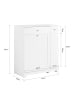 SoBuy Wäschekommode in Reinweiß - (W) 38 x (H) 90 x (L) 78 cm