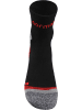 normani 3 Paar Kurzschaft-Sportsocken mit verstärkter Sohle in Schwarz/Rot