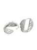 faina Women Huggie Earrings in Silver White
