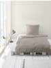 JACK Feinbiber Uni Bettwäsche in Steingrau/Mocca