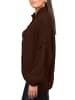 Reichstadt Damen Relaxed Fit Strickjacke Oversized-Look in Brown