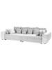 Beliani 4-Sitzer Sofa TORPO in Grau/Beige/Silber - (W) 308 x (H) 84 x (L) 136 cm