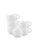 Seltmann Weiden 6er Set Espressotassen mit Henkel Sento Home 80 ml weiß in weiß