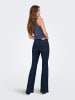 ONLY Schlaghosen-Jeans in Dark Blue Denim