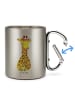 Mr. & Mrs. Panda Tasse Giraffe Blumenkranz ohne Spruch in Silber
