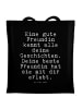 Mr. & Mrs. Panda Tote Bag Eine gute Freundin kennt... mit Spruch in Schwarz