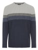 Man's World Rundhalspullover in blau-grau melange