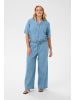 KAFFE curve Casual Hose KCjada Loose fit in Medium Blue Chambray