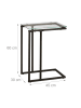 relaxdays Beistelltisch in Schwarz - (B)30 x (H)60 x (T)45 cm