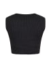 Swirly Damen Crop-Top in SCHWARZ