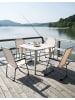 Beliani 4er-Set Gartenstuhl GALATSI in Beige/Schwarz/Grau