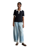 Marc O'Polo DENIM Poloshirt mit Struktur slim in Dark Blue
