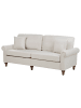 Beliani 3-Sitzer Sofa GINNERUP in Beige/Braun - (W) 195 x (H) 84 x (L) 76 cm