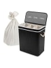 relaxdays Wäschekorb in Schwarz - (B)52 x (H)63 x (T)32 cm