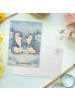Mr. & Mrs. Panda Postkarte Pinguine trösten Design ohne Spruch in Weiß